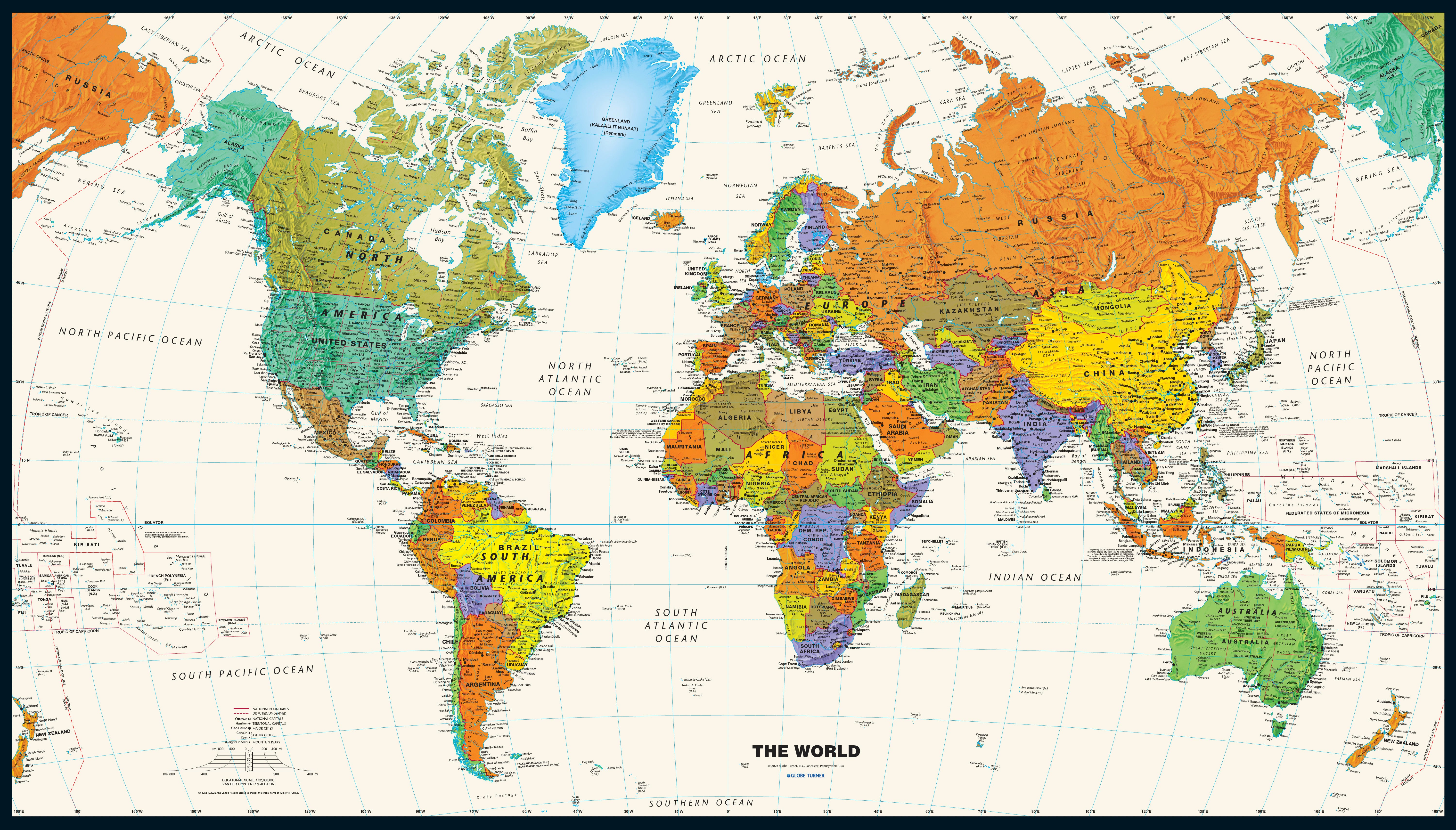 World Map In 2000 Contemporary World Wall Map 2026 (2000) | Mapworld