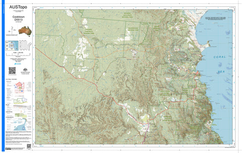 Cooktown D5513 AUSTopo 1:250,000 Map