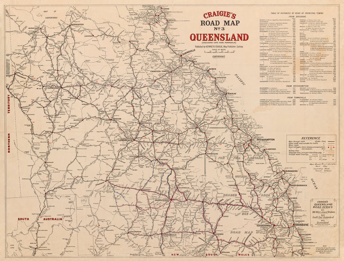 Queensland Craigie's Road Map No. 3 | Mapworld