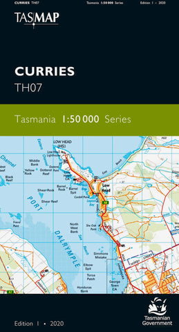 Curries 1:50,000 Topographic Map – Tasmania