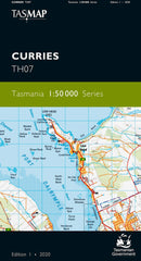 Curries 1:50,000 Topographic Map – Tasmania