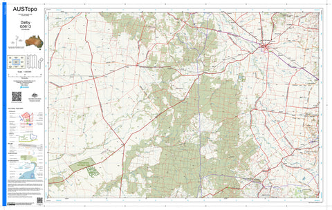 Dalby G5613 AUSTopo 1:250,000 Map