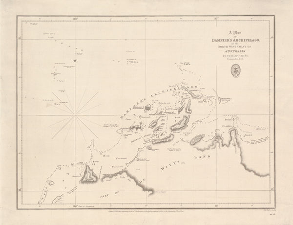Dampier’s Archipelago — North-West Coast of Australia (1826) wall map | Mapworld