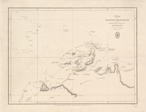 Dampier’s Archipelago — North-West Coast of Australia (1826) wall map | Mapworld