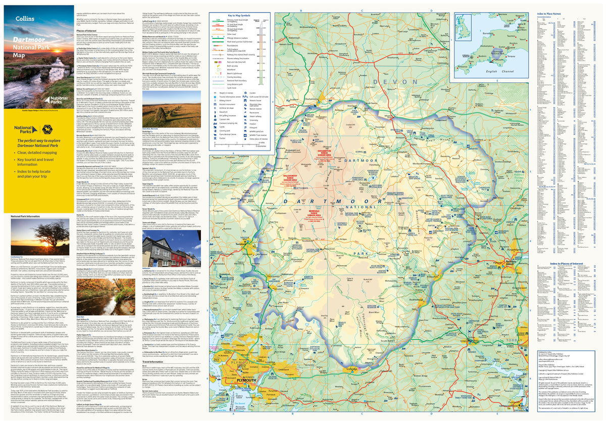 Dartmoor National Park Map – Collins | Mapworld