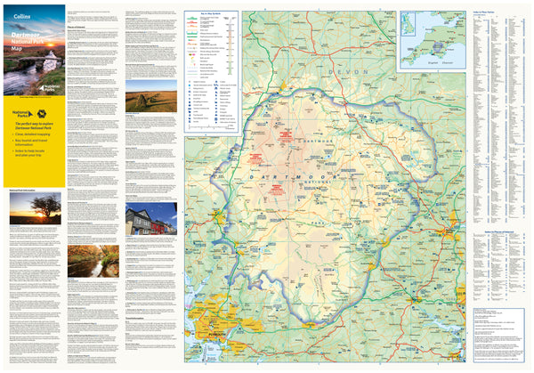 Dartmoor National Park Map by Collins