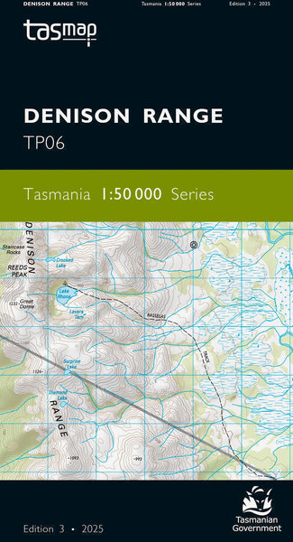 Denison Range 1:50,000 Topographic Map – Tasmania