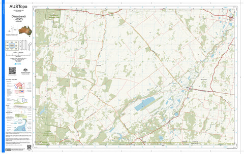 Dirranbandi H5503 AUSTopo 1:250,000 Map