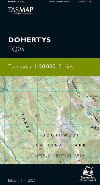 Dohertys 1:50,000 Topographic Map – Tasmania