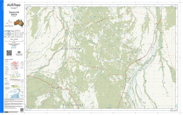 Donors Hill E5410 AUSTopo 1:250,000 Map
