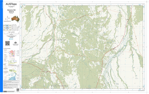 Donors Hill E5410 AUSTopo 1:250,000 Map
