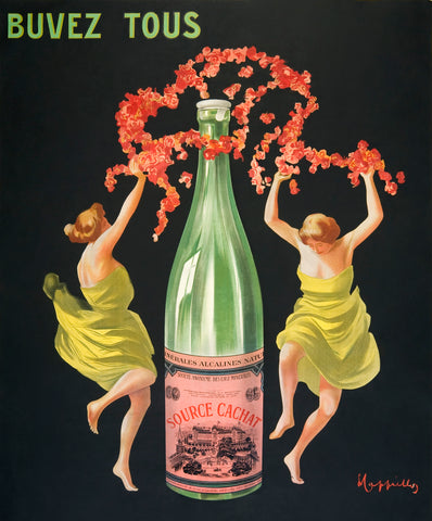 Drink all Evian-Cachat (ca.1912) print by Leonetto Cappiello