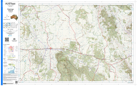 Duaringa F5516 AUSTopo 1:250,000 Map