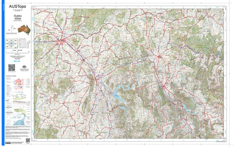 Dubbo I5504 AUSTopo 1:250,000 Map