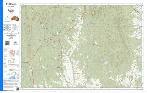 Duchess F5406 AUSTopo 1:250,000 Map