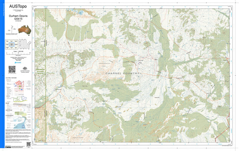 Durham Downs G5415 AUSTopo 1:250,000 Map