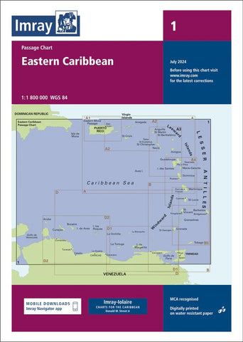 Eastern Caribbean Imray Chart — Imray nautical chart