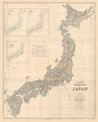 Stanford's Map of Japan (1879) — vintage historical map reproduction