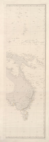 Eastern Australia with Tasmania, New Guinea & the Western Pacific (c. 1840s–1860s) wall map | Mapworld