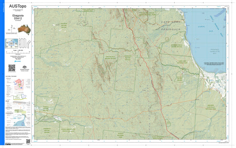 Ebagoola D5412 AUSTopo 1:250,000 Map