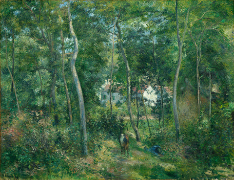 Edge of the Woods Near L'Hermitage, Pontoise (1879) by Camille Pissarro