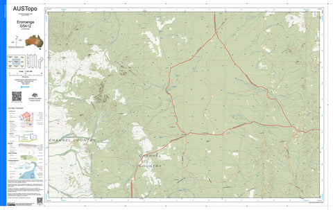 Eromanga G5412 AUSTopo 1:250,000 Map