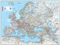 Europe Political Atlas of the World, 11th Edition, National Geographic Wall Map