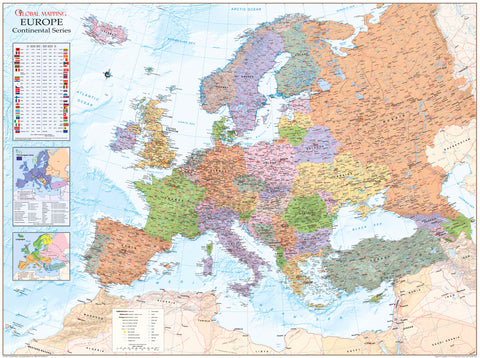 Map of Europe with color-coded regions on a white background