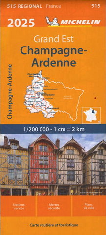 France Champagne - Ardennes 515 Michelin Map