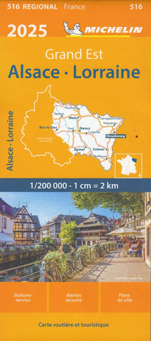 France Alsace, Lorraine 516  Michelin Map