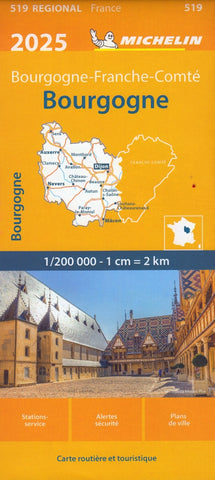 France Burgundy 519 Michelin Map