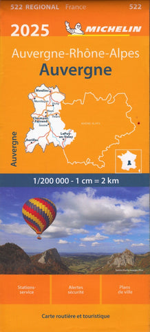 France Auvergne 522 Michelin Map
