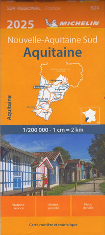 France Aquitaine 524 Michelin Map