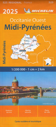 France Midi-Pyrenees 525 Michelin Map