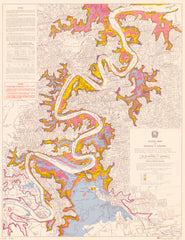Flood Map of Brisbane & Suburbs (1974) — map