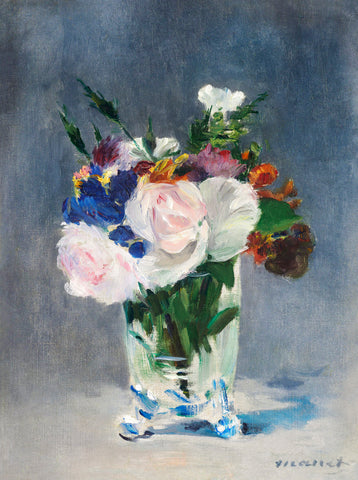 Flowers in a Crystal Vase (c.1882) painting by Edouard Manet
