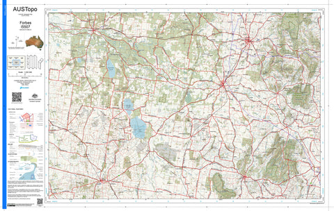 Forbes I5507 AUSTopo 1:250,000 Map
