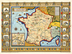 France Pictorial Wall Map
