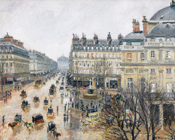 French Theater Square, Paris (1898) by Camille Pissarro
