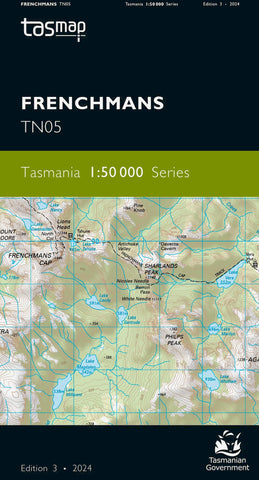 Frenchmans 1:50,000 Topographic Map – Tasmania