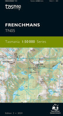 Frenchmans 1:50,000 Topographic Map – Tasmania