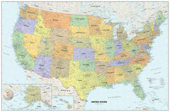 Classic USA Wall Map 1270 x 838mm