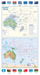 Australia and Oceania Political & Physical Continent Map with Country Flags – MapSherpa | Mapworld