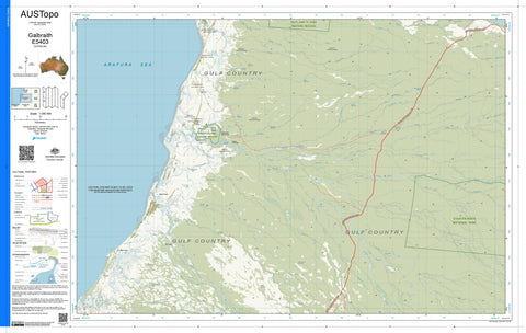 Galbraith E5403 AUSTopo 1:250,000 Map
