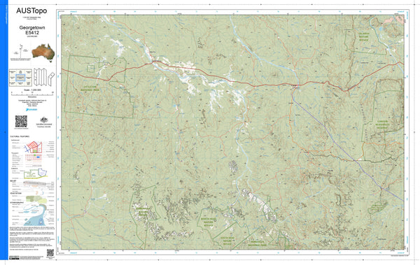 Georgetown E5412 AUSTopo 1:250,000 Map