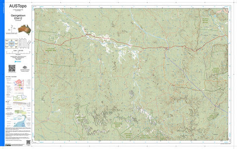 Georgetown E5412 AUSTopo 1:250,000 Map