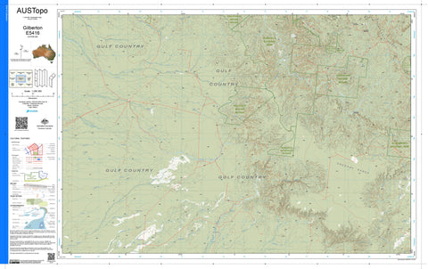 Gilberton E5416 AUSTopo 1:250,000 Map