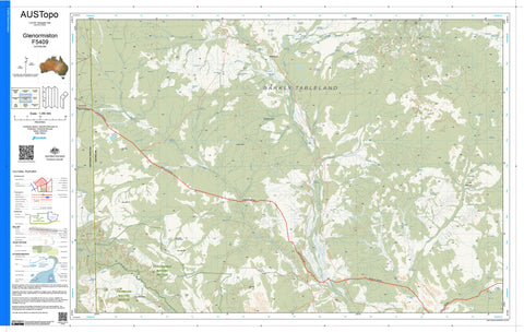 Glenormiston F5409 AUSTopo 1:250,000 Map