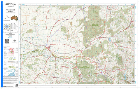 Goondiwindi H5601 AUSTopo 1:250,000 Map