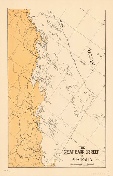 Great Barrier Reef Historic Wall Map 1925